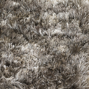 Chandra Rugs Savona 100% Polyester Hand-Woven Contemporary Shag Rug Taupe 9' x 13'