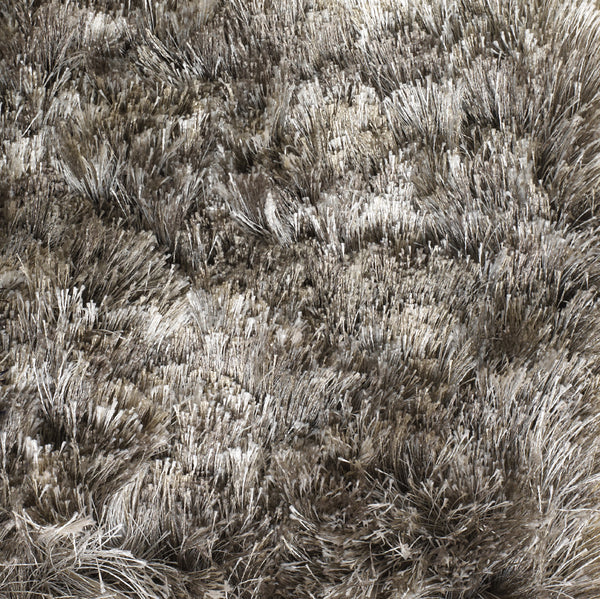 Chandra Rugs Savona 100% Polyester Hand-Woven Contemporary Shag Rug Taupe 9' x 13'