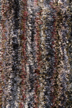 Chandra Rugs Savona 100% Polyester Hand-Woven Contemporary Shag Rug Blue/Beige/Burgundy 9' x 13'