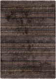 Chandra Rugs Savona 100% Polyester Hand-Woven Contemporary Shag Rug Blue/Beige/Burgundy 9' x 13'