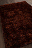 Chandra Rugs Savona 100% Polyester Hand-Woven Contemporary Shag Rug Red/Orange/Brown 9' x 13'