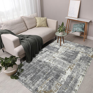 AMER Rugs Savannah SAV-1 Power-Loomed Abstract Modern & Contemporary Area Rug Gray 8'10" x 11'10"