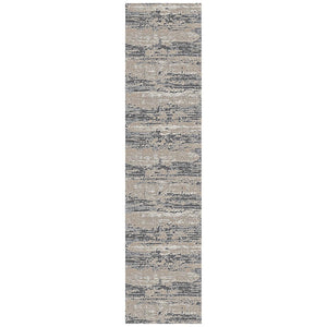 AMER Rugs Savannah SAV-5 Power-Loomed Abstract Modern & Contemporary Area Rug Gray/Blue 2'8" x 10'