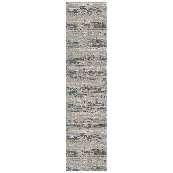 AMER Rugs Savannah SAV-5 Power-Loomed Abstract Modern & Contemporary Area Rug Gray/Blue 2'8" x 10'
