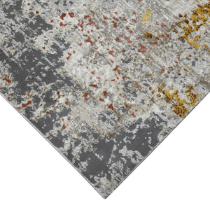 AMER Rugs Savannah SAV-7 Power-Loomed Abstract Modern & Contemporary Area Rug Ivory/Gray 8'10" x 11'10"