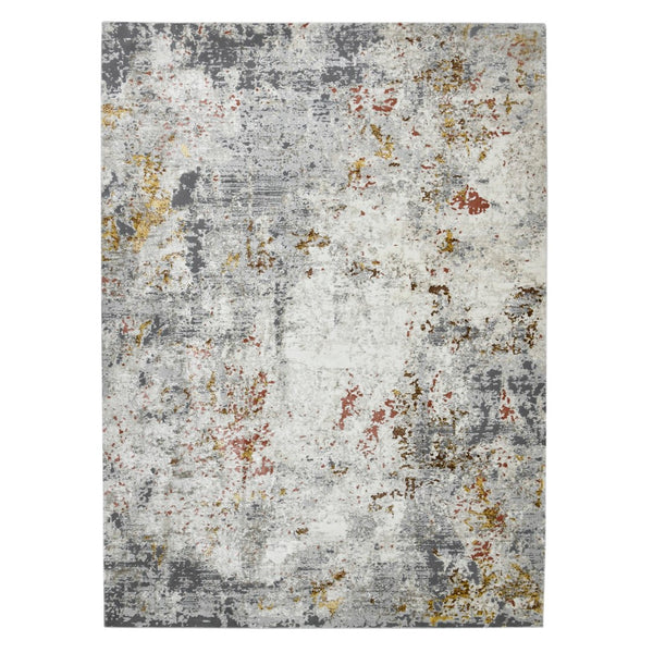 AMER Rugs Savannah SAV-7 Power-Loomed Abstract Modern & Contemporary Area Rug Ivory/Gray 8'10" x 11'10"