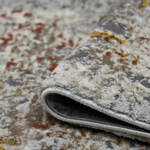 AMER Rugs Savannah SAV-7 Power-Loomed Abstract Modern & Contemporary Area Rug Ivory/Gray 8'10" x 11'10"