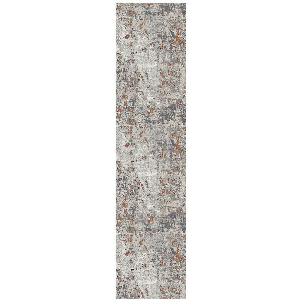 AMER Rugs Savannah SAV-7 Power-Loomed Abstract Modern & Contemporary Area Rug Ivory/Gray 2'8" x 10'