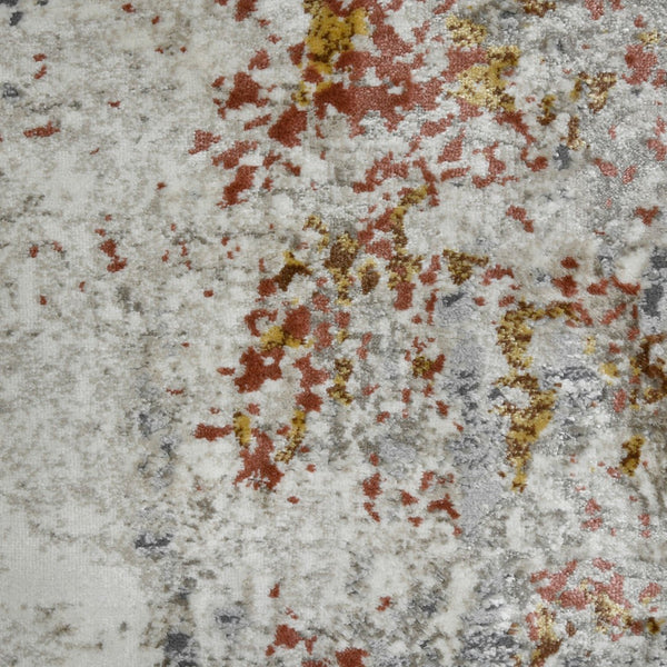 AMER Rugs Savannah SAV-7 Power-Loomed Abstract Modern & Contemporary Area Rug Ivory/Gray 8'10" x 11'10"