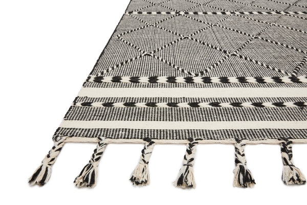 Loloi Sawyer SAW-01 86% Wool , 9% Cotton, 5% Other Fibers Pile Hand Loomed Contemporary Rug SAWYSAW-01BL0093D0