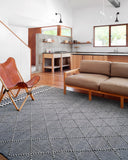 Loloi Sawyer SAW-02 86% Wool , 9% Cotton, 5% Other Fibers Pile Hand Loomed Contemporary Rug SAWYSAW-02NV0093D0