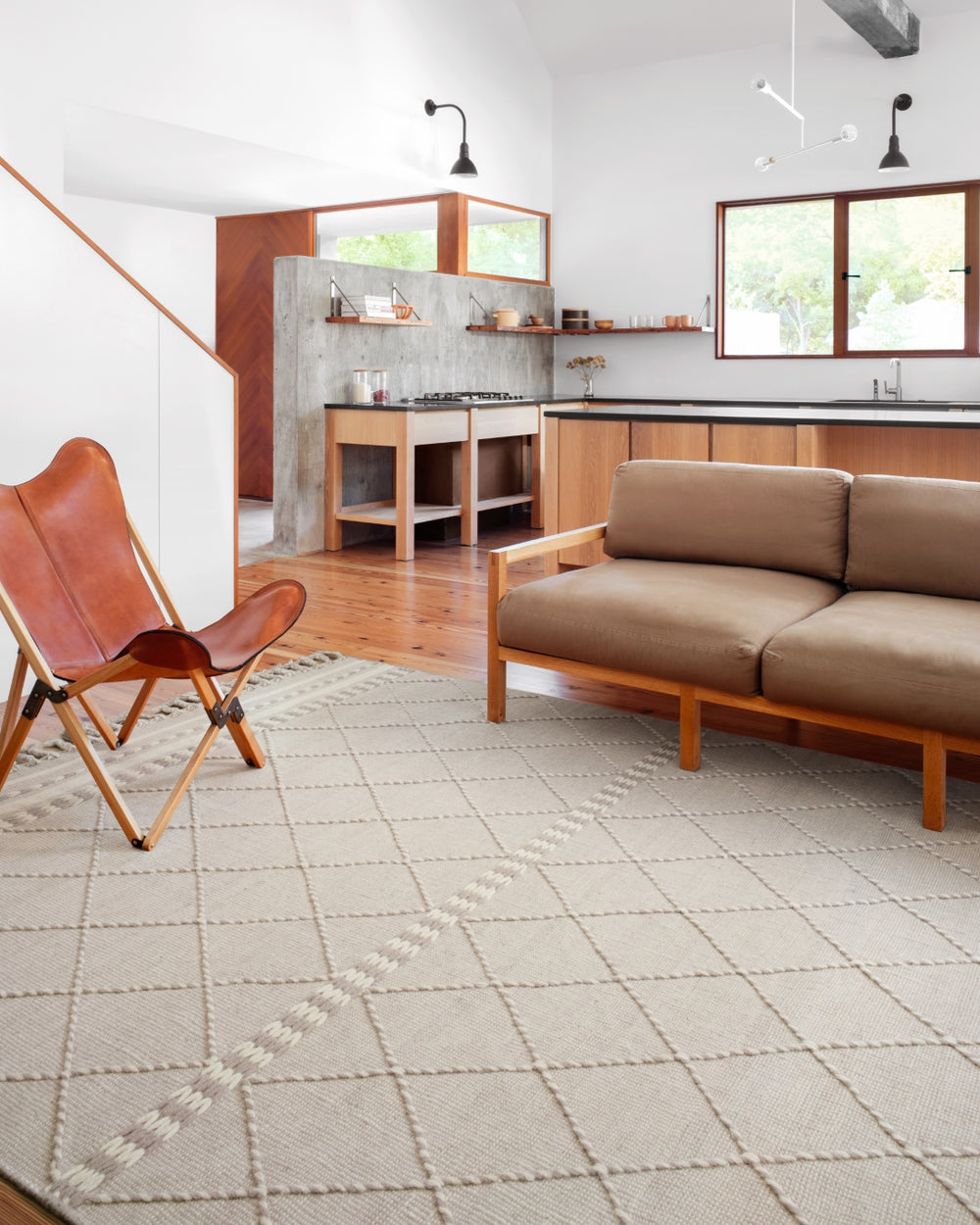 Loloi Sawyer SAW-05 86% Wool , 9% Cotton, 5% Other Fibers Pile Hand Loomed Contemporary Rug SAWYSAW-05SI0093D0