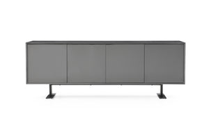 Densy Buffet, High Gloss Dark Grey, Metal Base