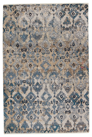 Nikki Chu by Jaipur Living Asani Ikat Blue/ Tan Runner Rug (2'6"X8')