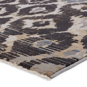 Nikki Chu by Jaipur Living Livio Ikat Black/ Tan Runner Rug (2'6"X8')