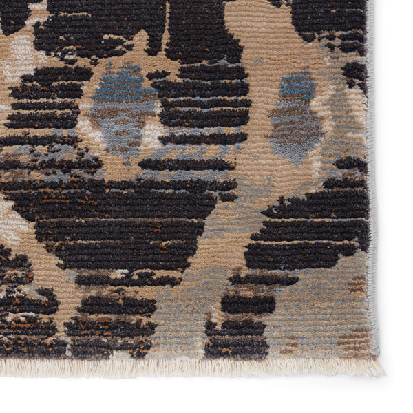 Nikki Chu by Jaipur Living Livio Ikat Black/ Tan Runner Rug (2'6"X8')