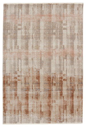 Nikki Chu by Jaipur Living Jina Abstract Taupe/ Light Pink Runner Rug (2'6"X8')