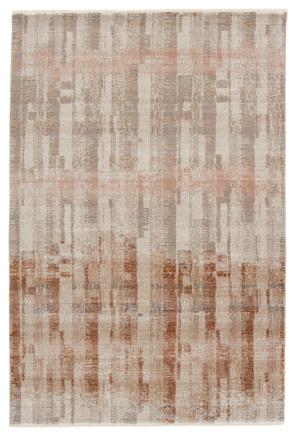 Nikki Chu by Jaipur Living Jina Abstract Taupe/ Light Pink Runner Rug (2'6"X8')