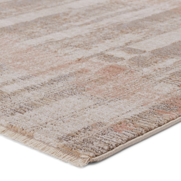 Nikki Chu by Jaipur Living Jina Abstract Taupe/ Light Pink Runner Rug (2'6"X8')
