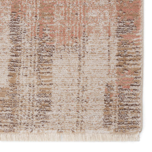 Nikki Chu by Jaipur Living Jina Abstract Taupe/ Light Pink Runner Rug (2'6"X8')