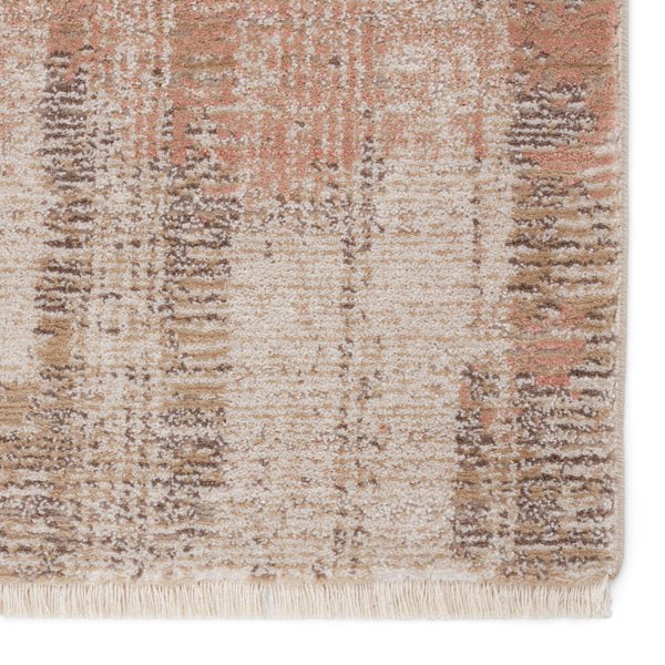 Nikki Chu by Jaipur Living Jina Abstract Taupe/ Light Pink Runner Rug (2'6"X8')