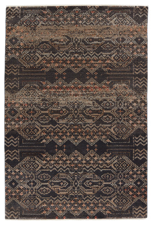 Nikki Chu by Jaipur Living Tamari Tribal Black/ Light Pink Runner Rug (2'6"X8')