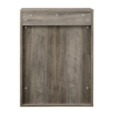 Walker Edison Barn Door Farmhouse/Rustic Sliding Barn Door Wall Storage with Mirror SBDBASMGW