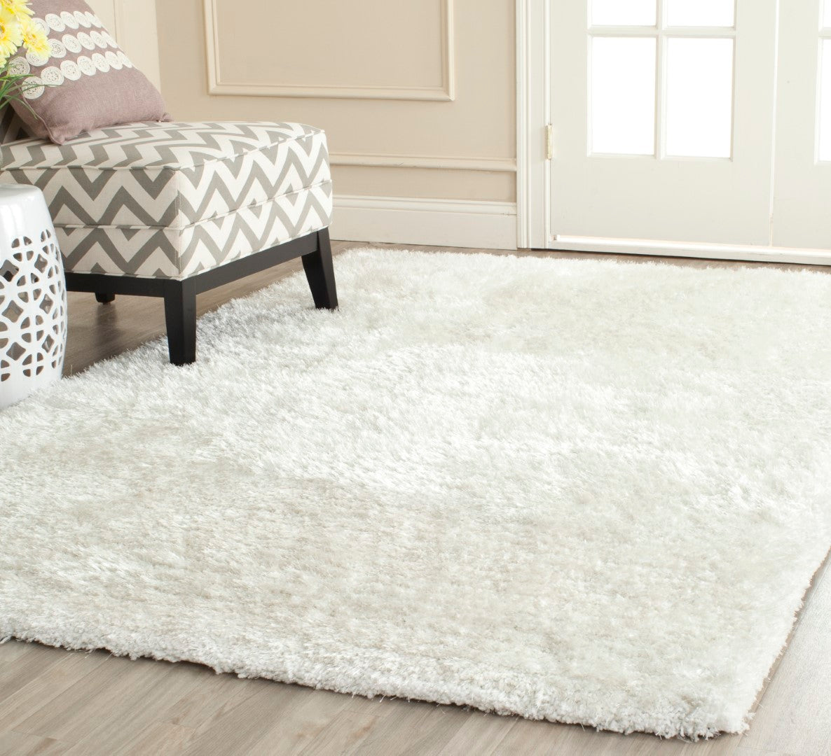 Shag Polyester Rug South Beach Shag Rug - Luxurious Hand-Tufted Polyester Area Rug for St