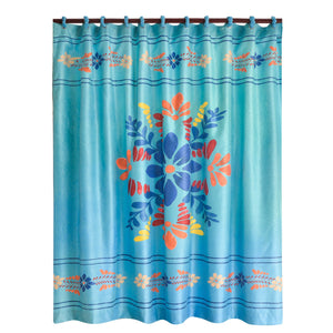 HiEnd Accents Bonita Shower Curtain SC1937 Blue 100% polyester 72x72x0.5