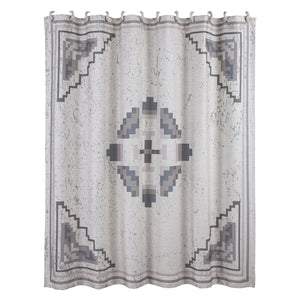 HiEnd Accents Dakota Shower Curtain SC2037 Gray 80% polyester, 20% linen 72x72