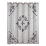 HiEnd Accents Dakota Shower Curtain SC2037 Gray 80% polyester, 20% linen 72x72