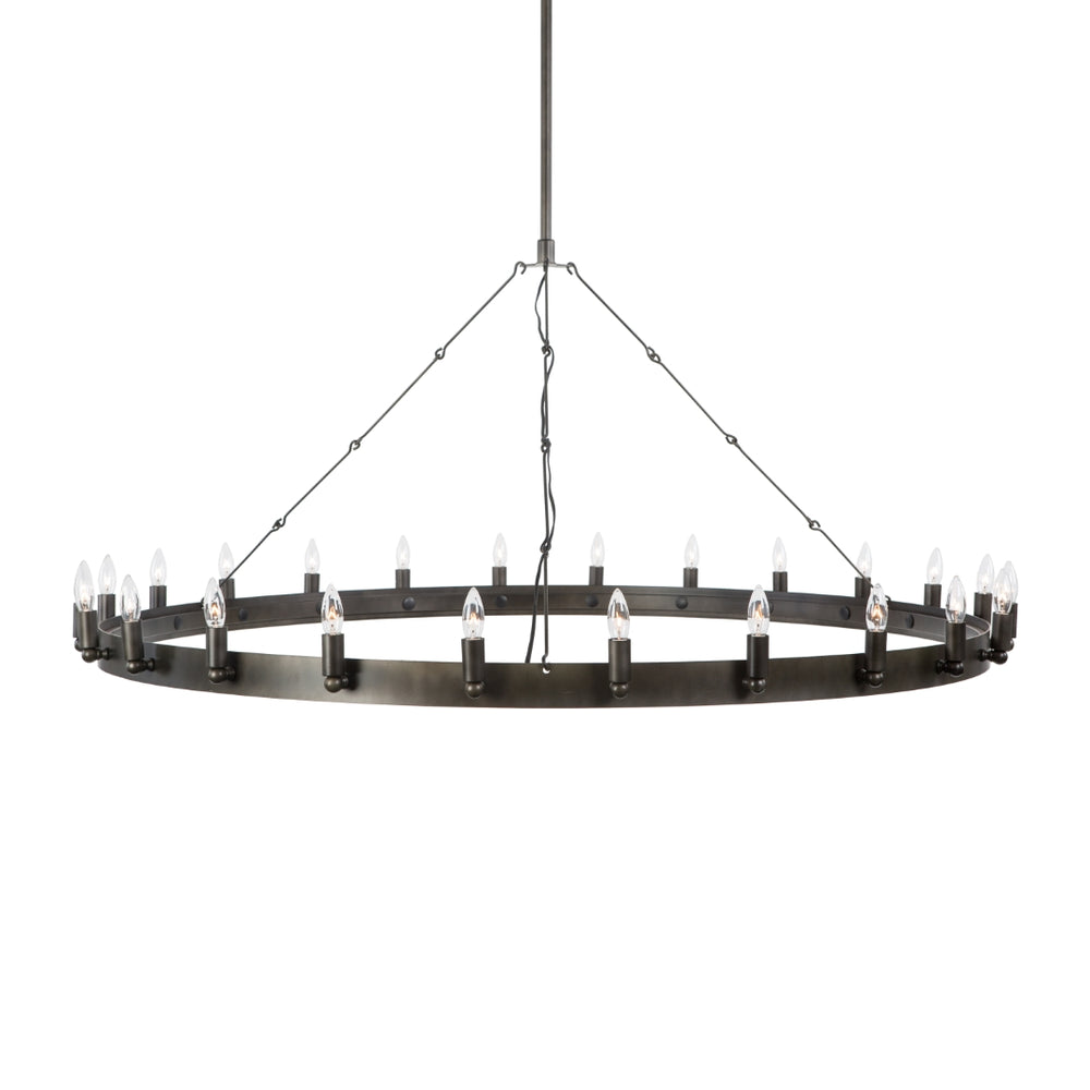 Yosemite Home Decor 24 Light Chandelier In Raw Iron Grey Finish SC20583-24RG-60-YHD