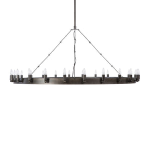 Yosemite Home Decor 24 Light Chandelier In Raw Iron Grey Finish SC20583-24RG-60-YHD