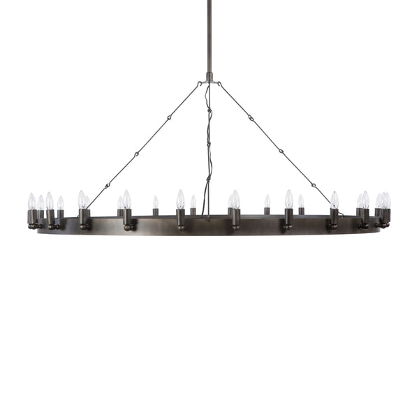 Yosemite Home Decor 24 Light Chandelier In Raw Iron Grey Finish SC20583-24RG-60-YHD