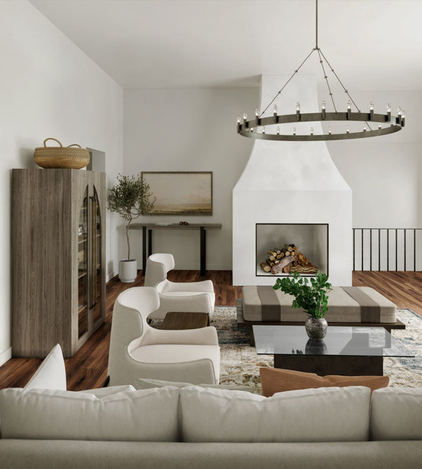 Yosemite Home Decor 24 Light Chandelier In Raw Iron Grey Finish SC20583-24RG-60-YHD