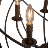 Yosemite Home Decor 5 Light Orb Chandelier In Rustic Black SCFP2005-5-RS-YHD