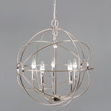 Yosemite Home Decor 5 Light Orb Chandelier In Satin Nickel SCFP2005-5-SN-YHD