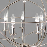 Yosemite Home Decor 5 Light Orb Chandelier In Satin Nickel SCFP2005-5-SN-YHD