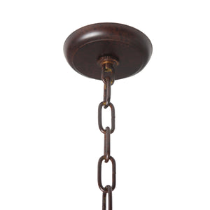 Yosemite Home Decor 7-Light Orb Chandelier In Rustic Black SCFP2005-7-RS-YHD