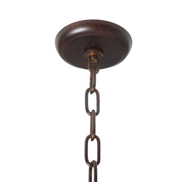 Yosemite Home Decor 7-Light Orb Chandelier In Rustic Black SCFP2005-7-RS-YHD