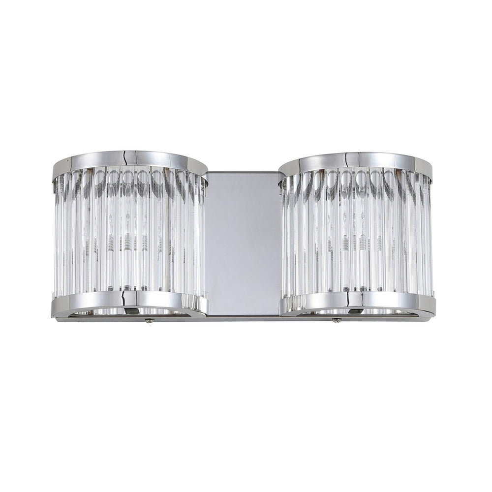 Karter Two Light Wall Sconce - Elegant Art Deco Chrome Fixture for Stylish Home Ambiance & Lighting