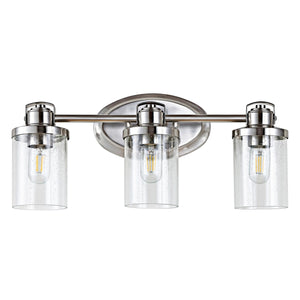 Maci Modern 3-Light Wall Sconce - Elegant Bronze Finish with Clear Glass Shades for Stylish Illumination