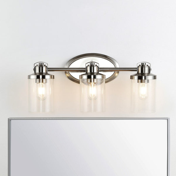 Maci Modern 3-Light Wall Sconce - Elegant Bronze Finish with Clear Glass Shades for Stylish Illumination