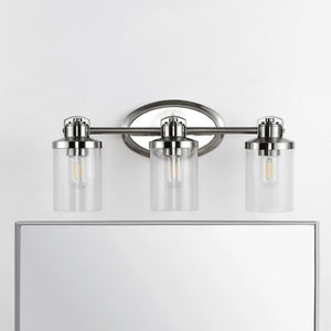 Maci Modern 3-Light Wall Sconce - Elegant Bronze Finish with Clear Glass Shades for Stylish Illumination