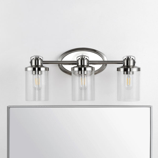 Maci Modern 3-Light Wall Sconce - Elegant Bronze Finish with Clear Glass Shades for Stylish Illumination