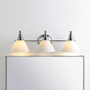 Panya Modern 3-Light Wall Sconce - Stunning Bronze & Chrome Finish with Elegant Glass Shades