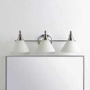 Panya Modern 3-Light Wall Sconce - Stunning Bronze & Chrome Finish with Elegant Glass Shades