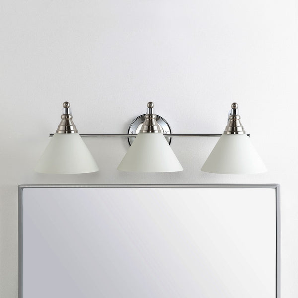 Panya Modern 3-Light Wall Sconce - Stunning Bronze & Chrome Finish with Elegant Glass Shades