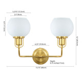 Safavieh Fenris Wall Sconce Satin Brass/Opal Metal SCN4082B