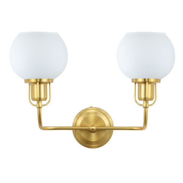 Safavieh Fenris Wall Sconce Satin Brass/Opal Metal SCN4082B